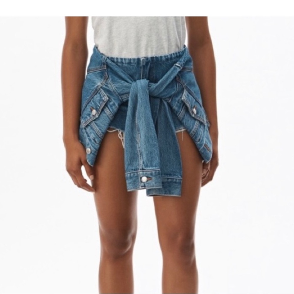 Alexander Wang Blue Denim Women Shorts